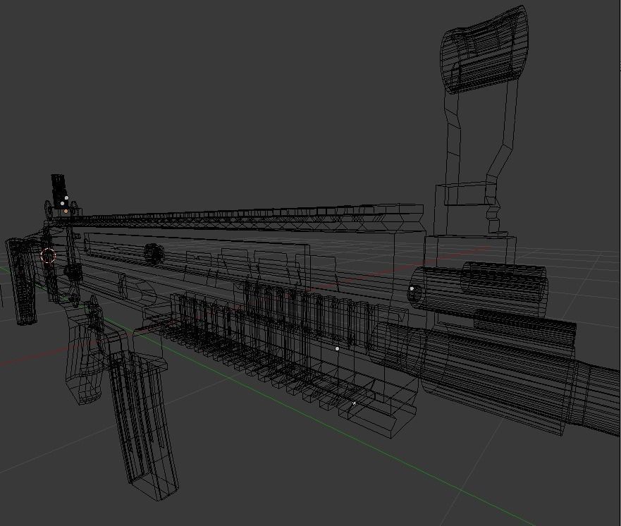 SCAR-L tan rifle 3D model_6
