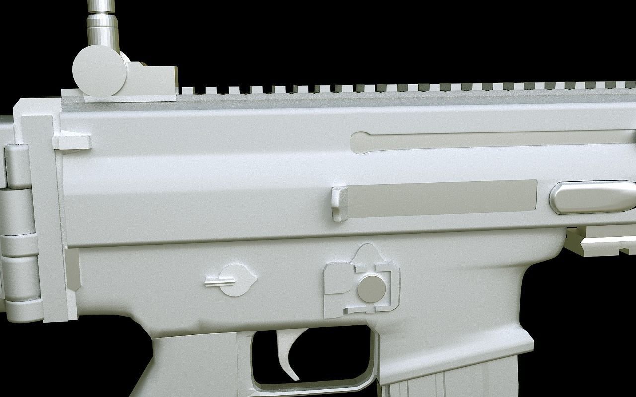 SCAR-L tan rifle 3D model_5