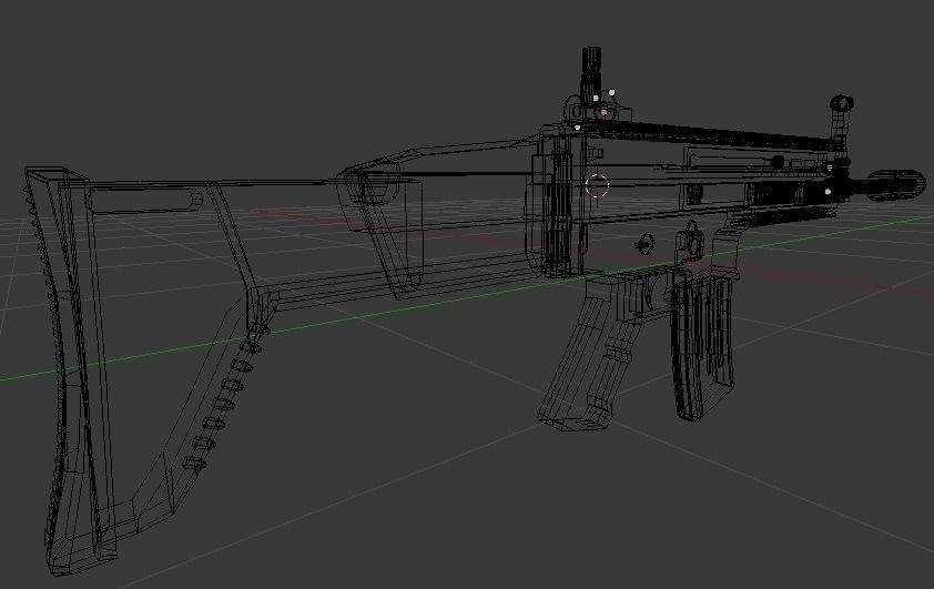 SCAR-L tan rifle 3D model_3