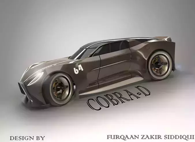 cobra d concept car Low-poly 3D model