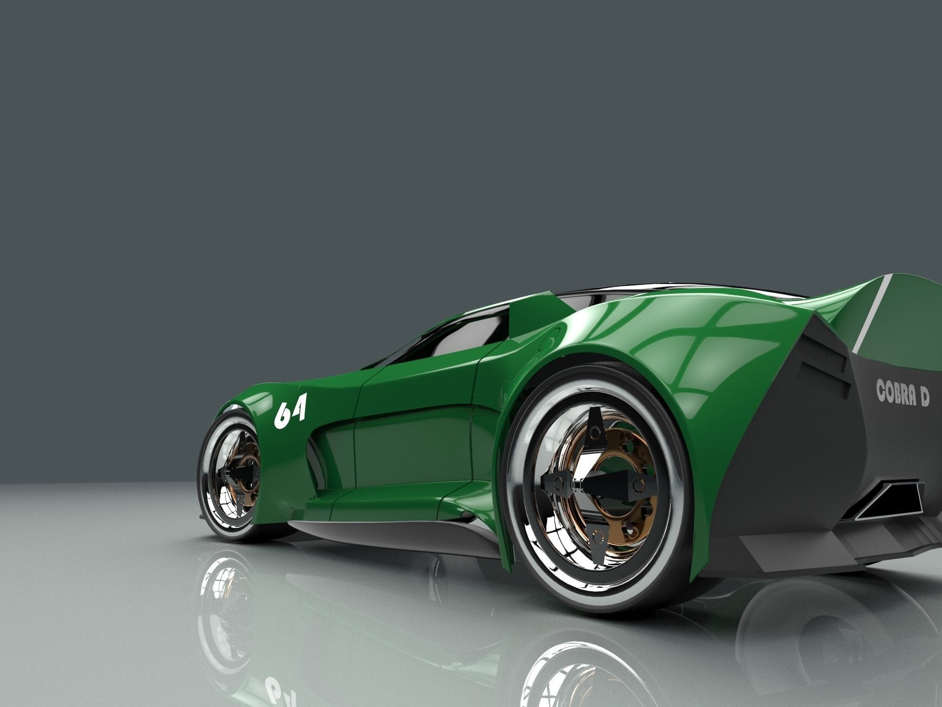 cobra d concept car Low-poly 3D model_3