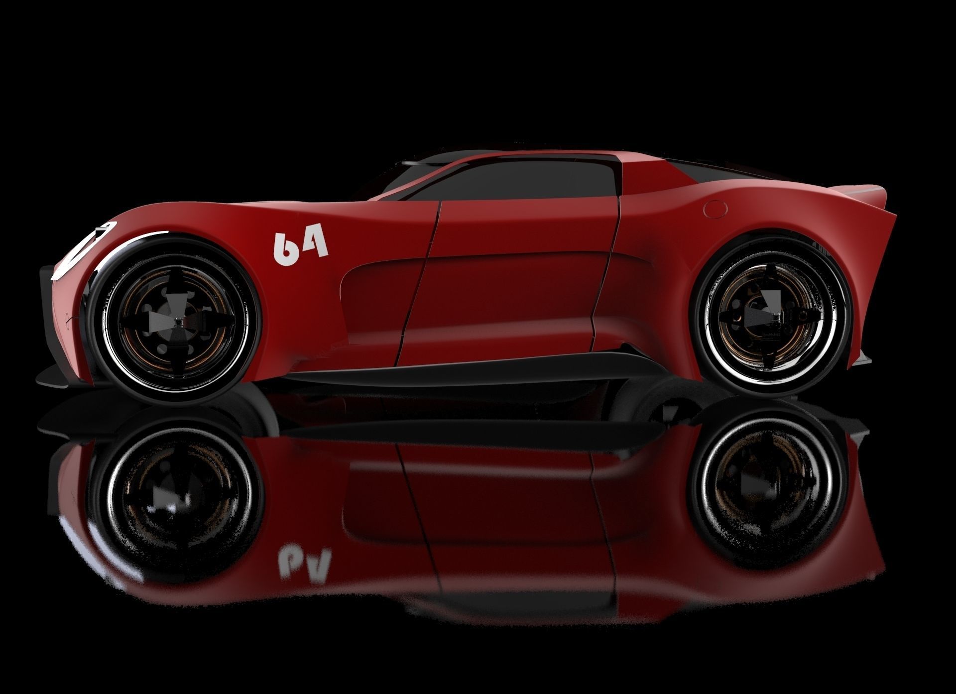 cobra d concept car Low-poly 3D model_1