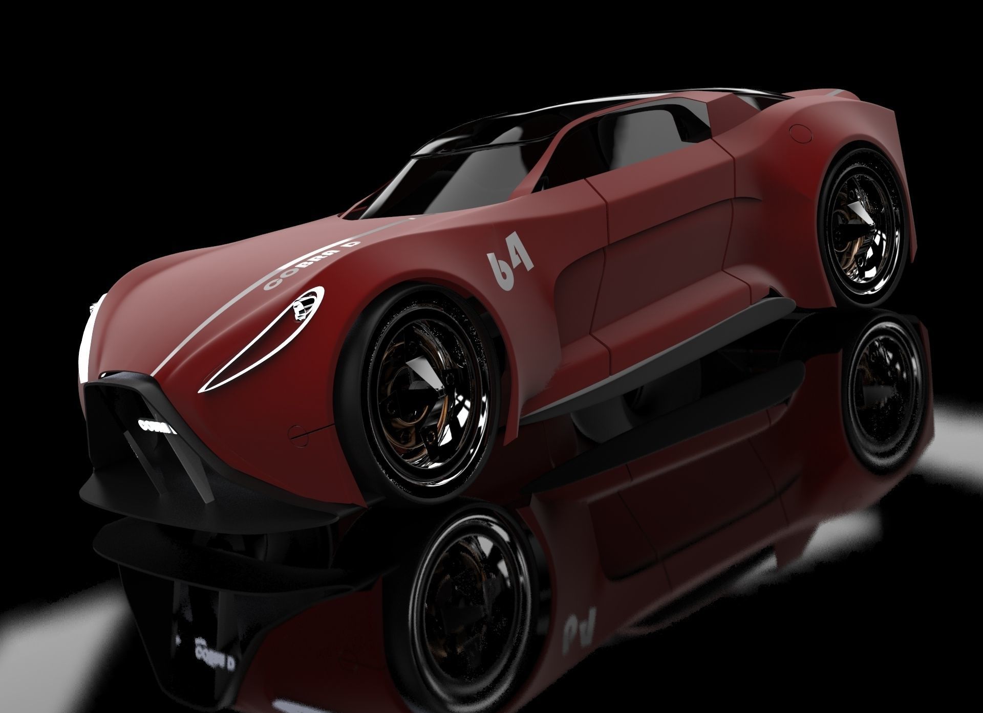 cobra d concept car Low-poly 3D model_2