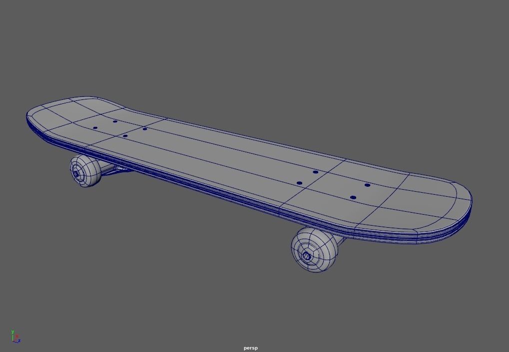 Skateboard Model Low-poly 3D model_3