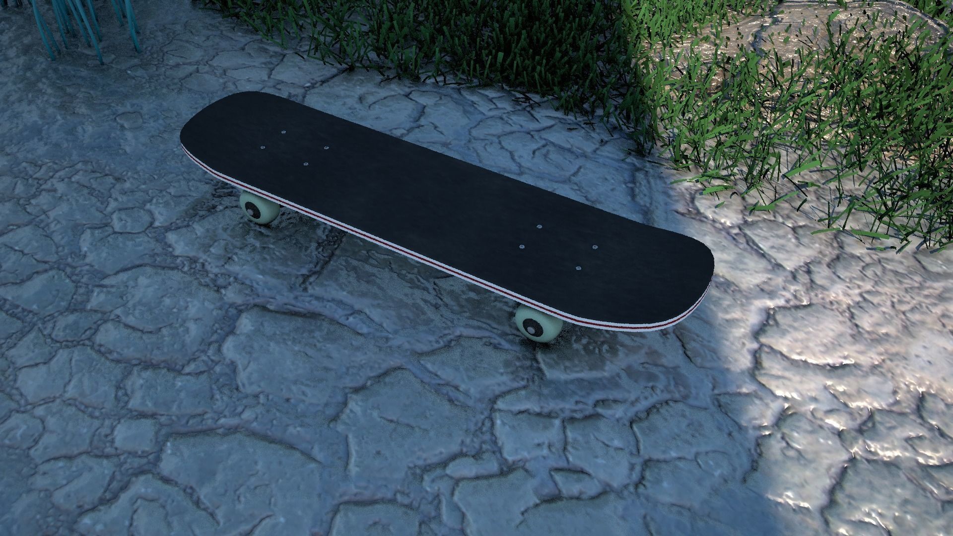 Skateboard Model Low-poly 3D model_0