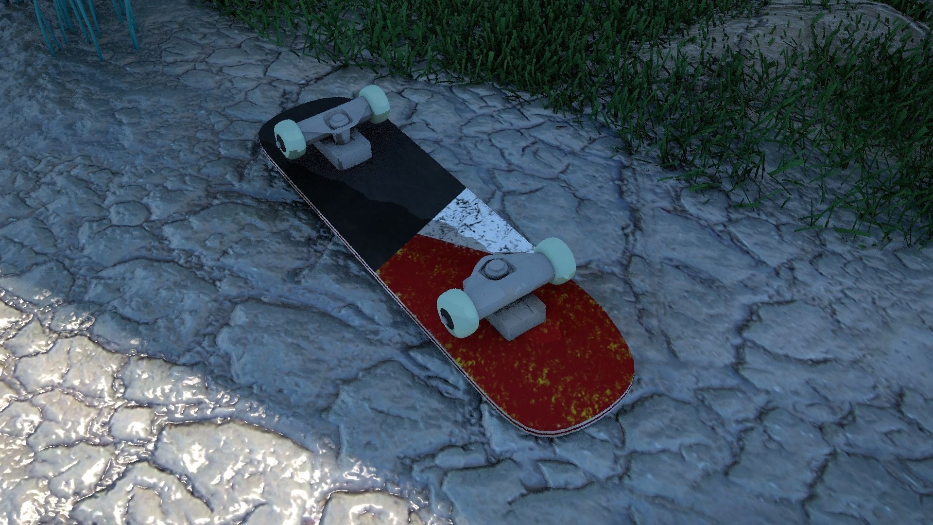Skateboard Model Low-poly 3D model_2