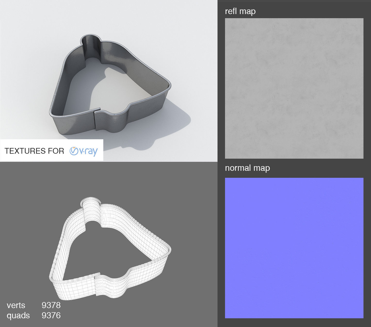 Baking Mould Bell 3D model_2