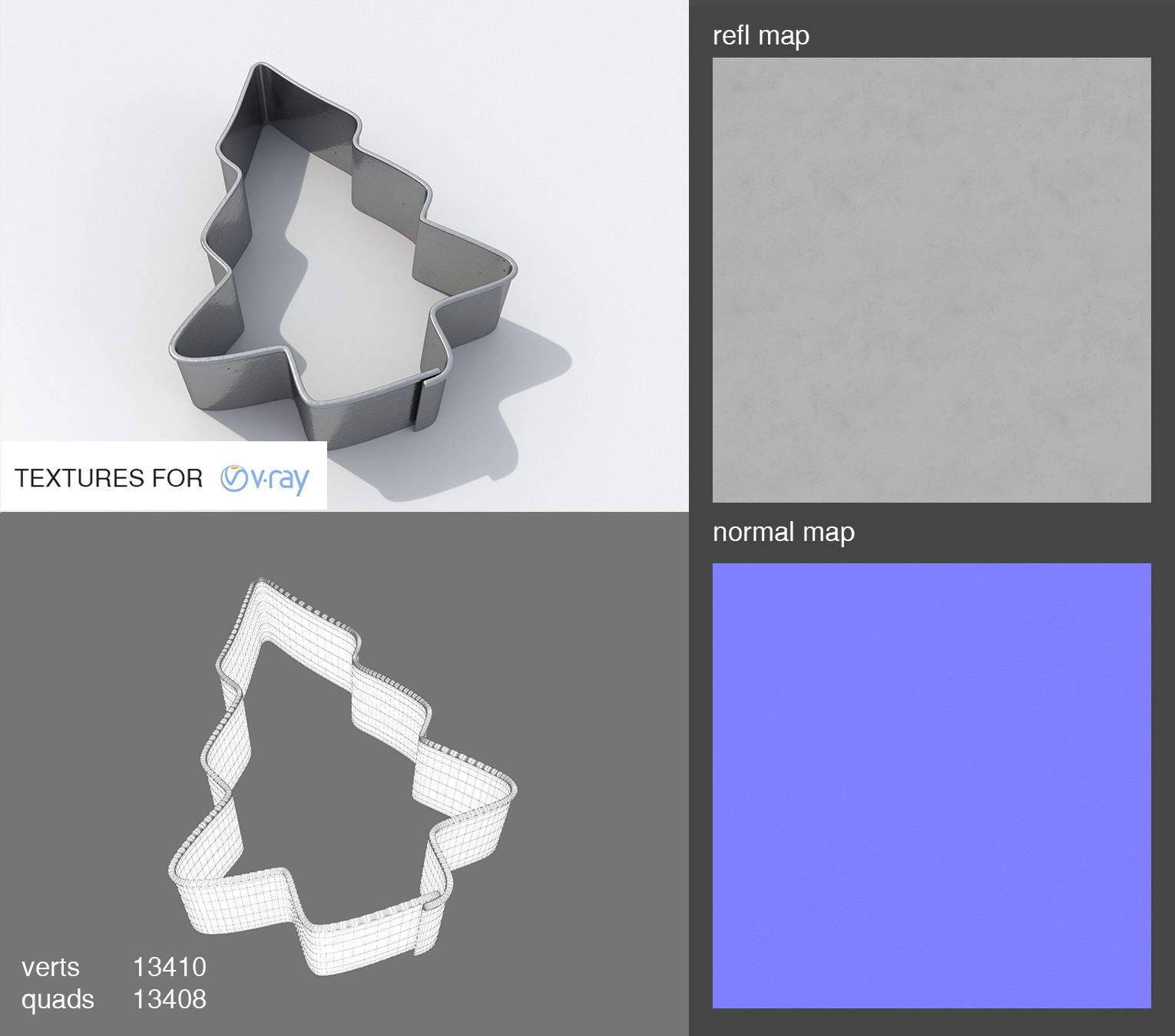 Baking Mould Tree 3D model_2