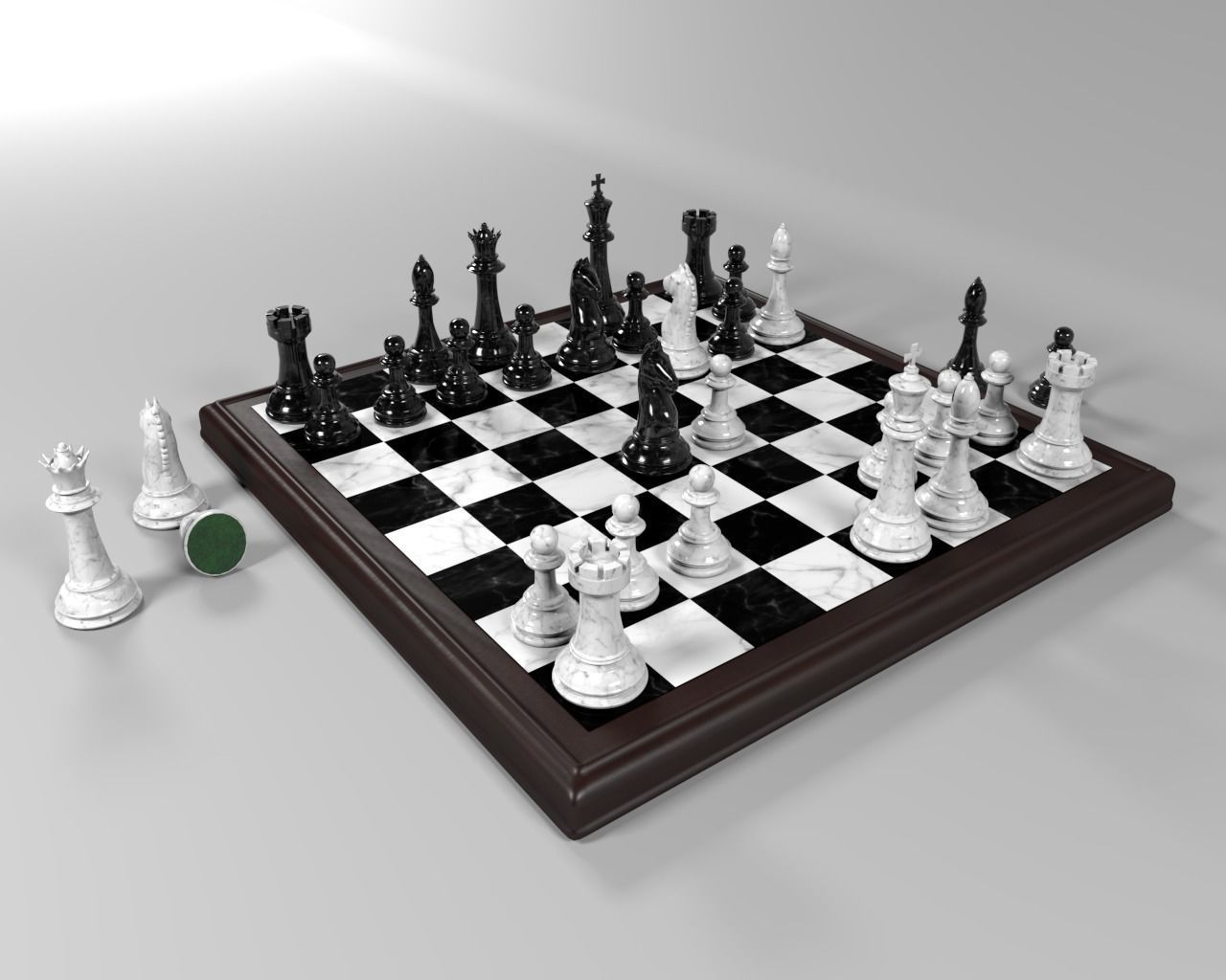 Marble Chess Set PF 3D model_1