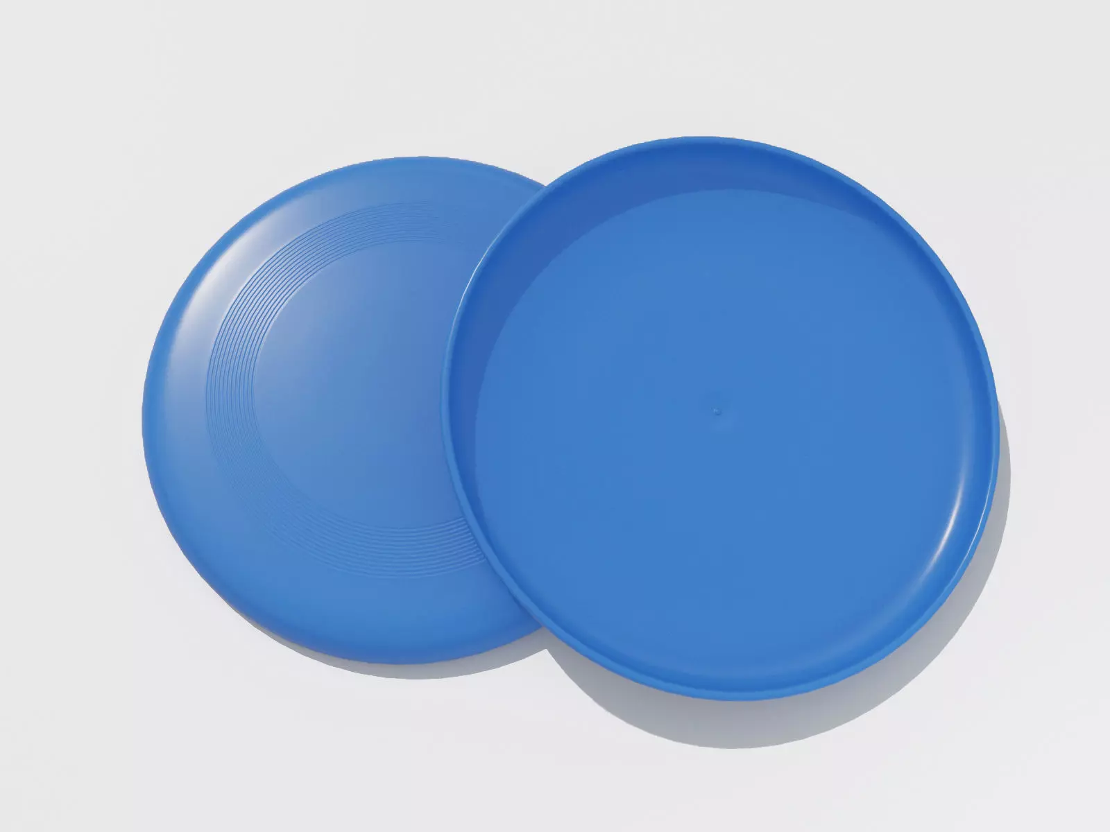 Frisbee two plastic frisbees 3D model_0
