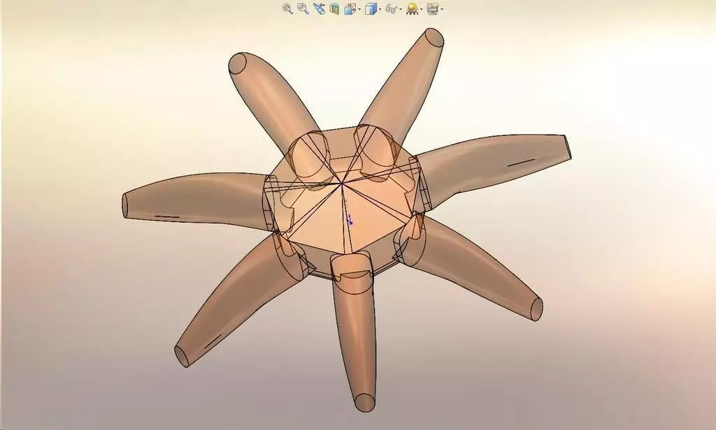 7 Leged MechaStarFish 4 the MakerBot CupCake Printer Free 3D print model_0