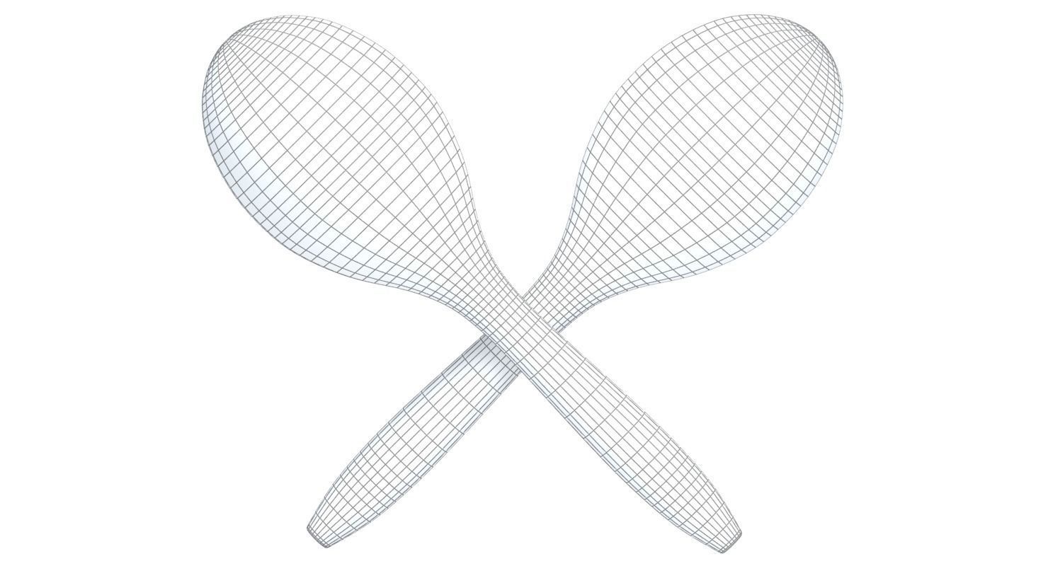 Wooden Maraca 3D model_8