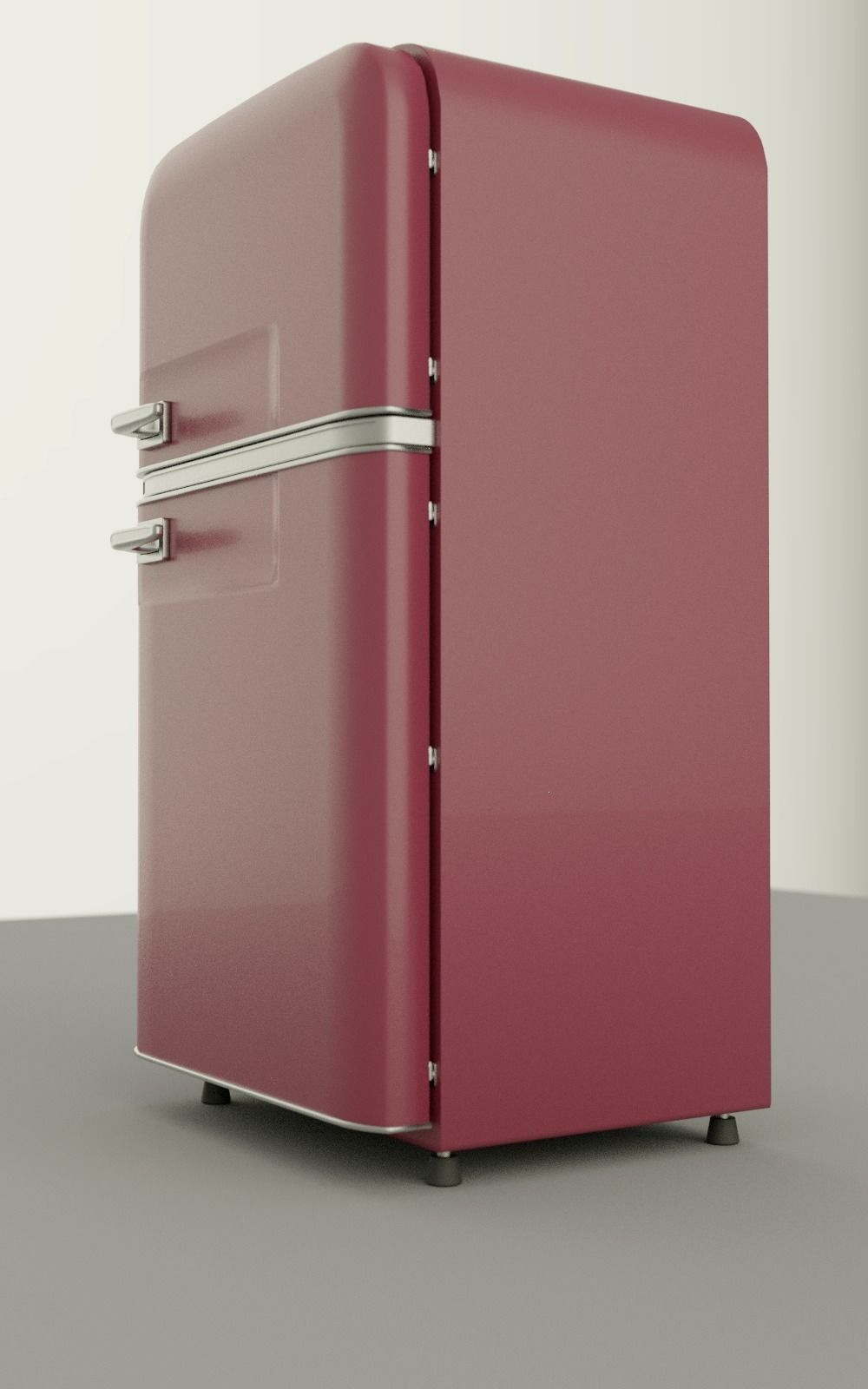 Refrigerator retro 3D model_2