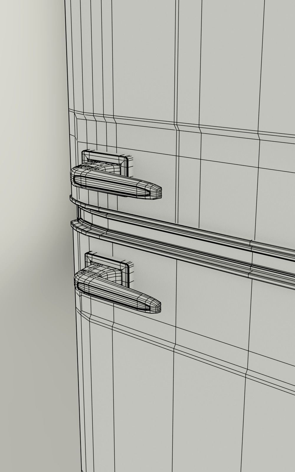 Refrigerator retro 3D model_4