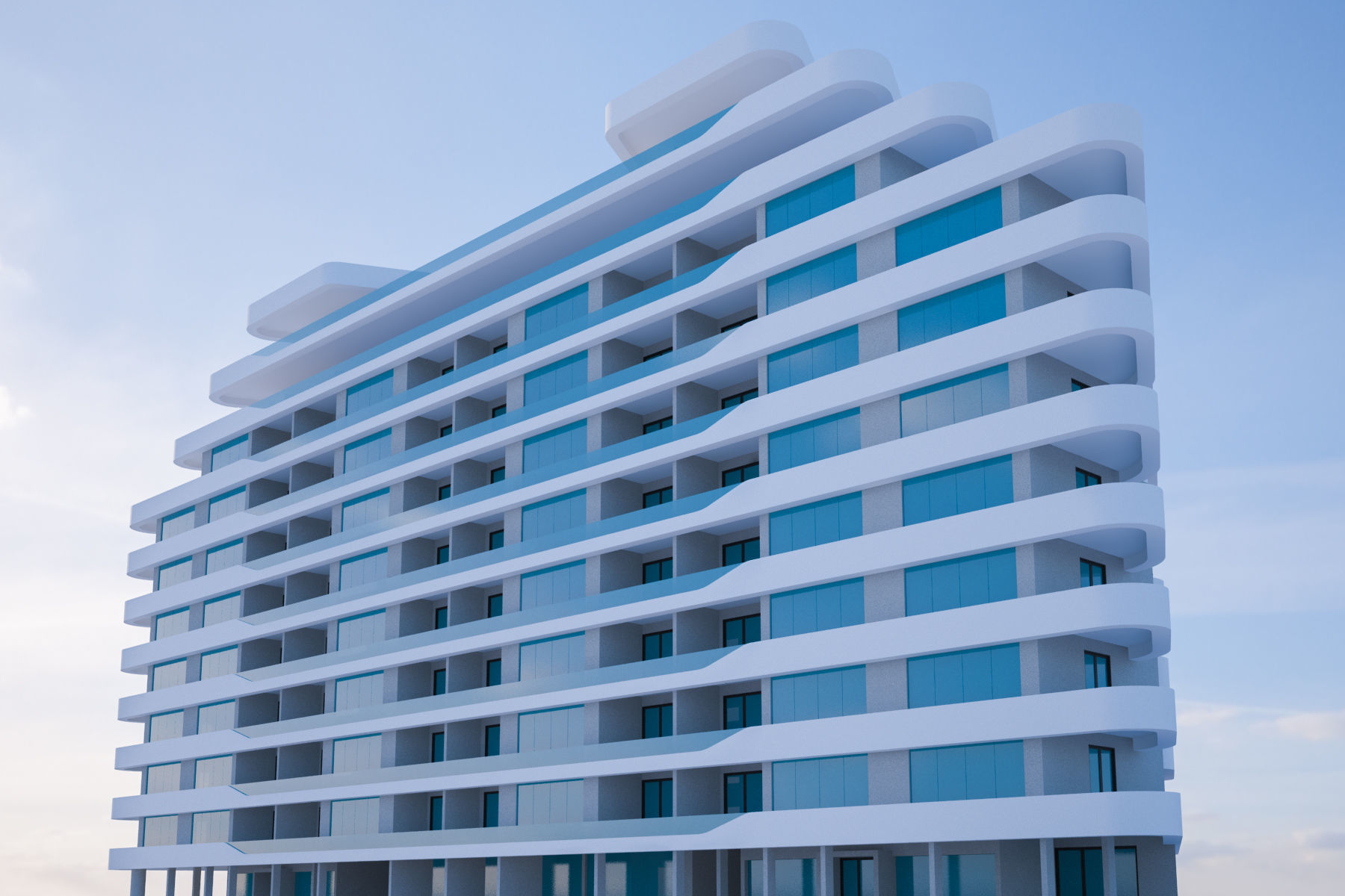 Highrise Building 3D model_1