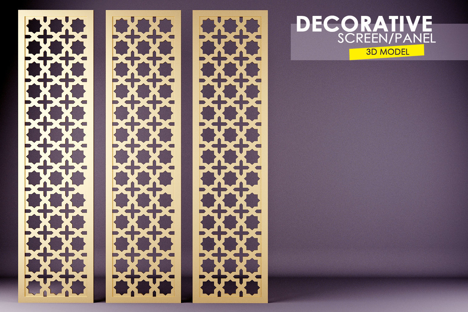 Decorative Wall Screen  Free 3D model_1