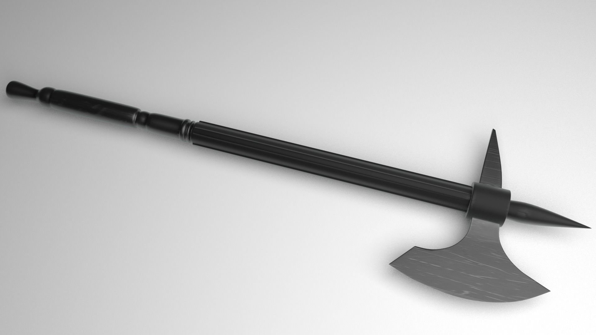 Battle Axe Low-poly 3D model_4