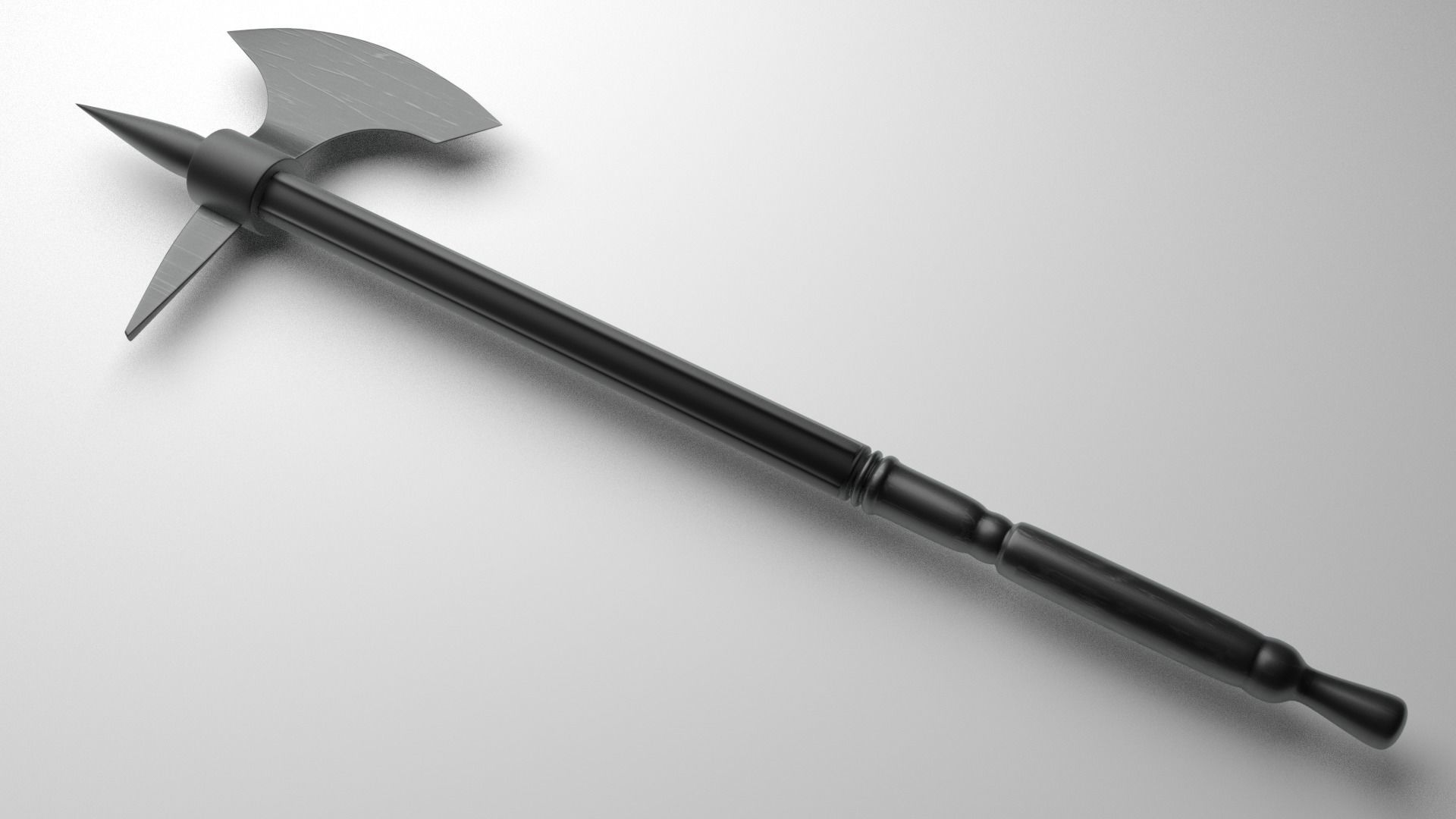 Battle Axe Low-poly 3D model_1