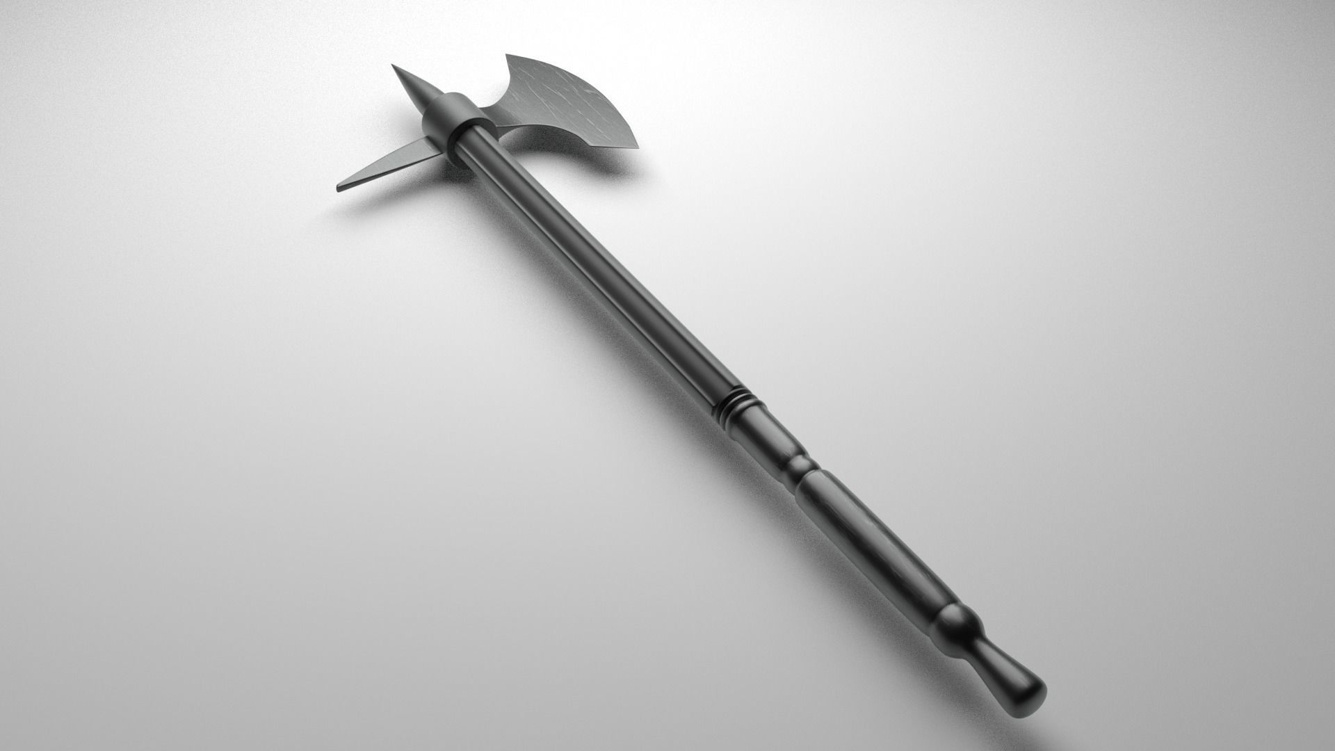 Battle Axe Low-poly 3D model_2
