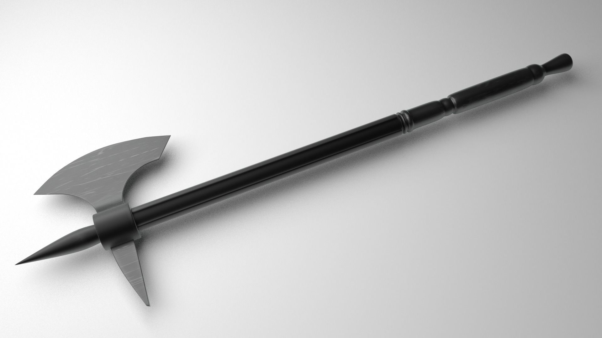 Battle Axe Low-poly 3D model_0