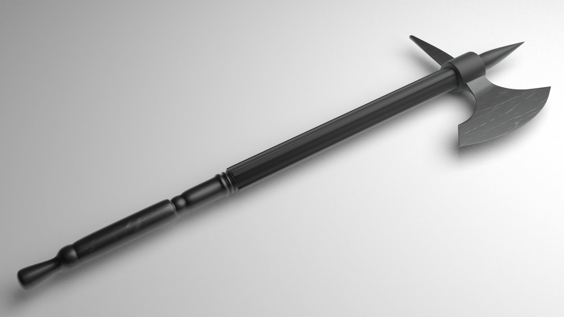 Battle Axe Low-poly 3D model_3