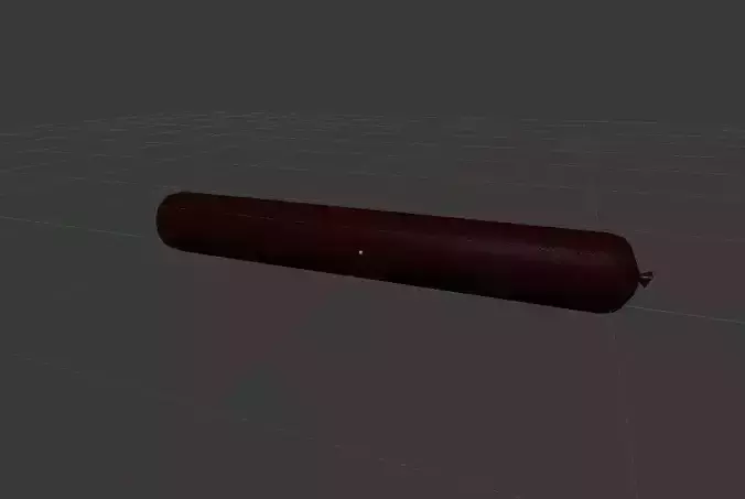 Sousage salami full Low-poly 3D model