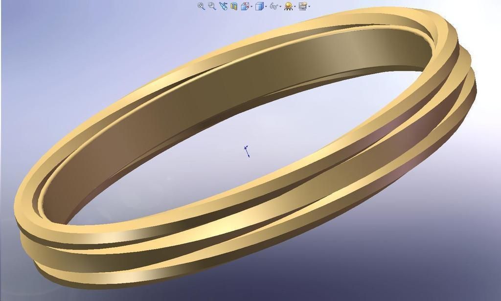 Multi-Banded Bracelet Free 3D print model_1