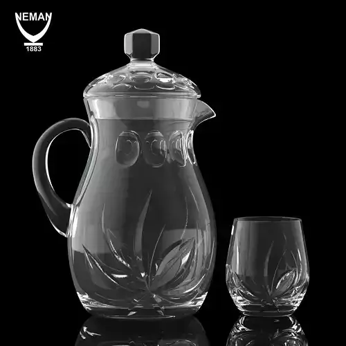 Set 5108 glass coffee pot Low-poly 3D model