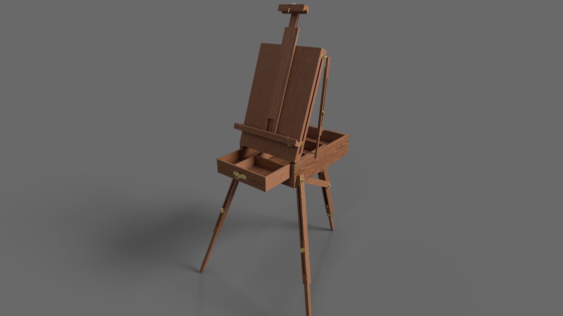 French Style Portable Easel 3D model_1