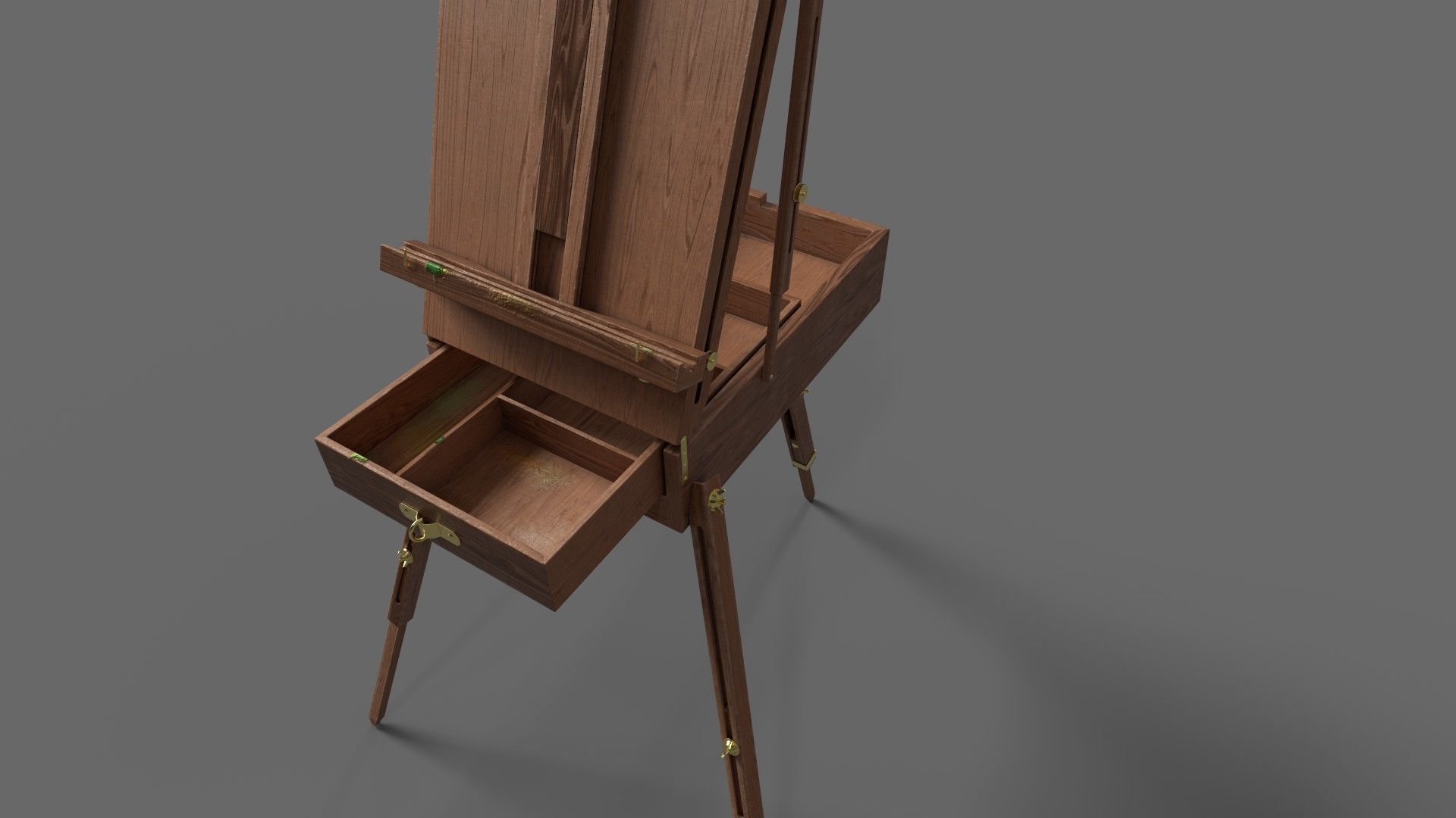 French Style Portable Easel 3D model_3