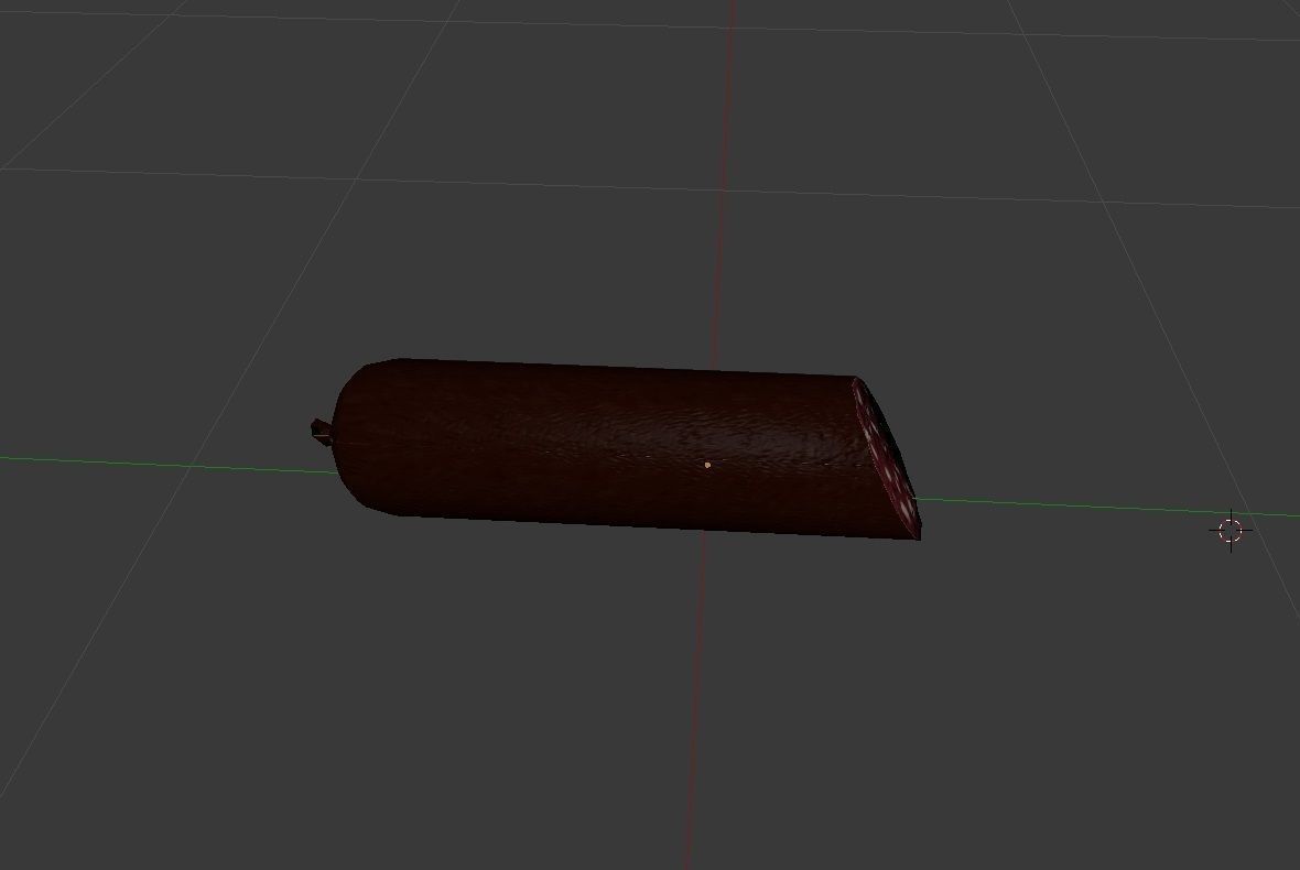 Sousage salami compilation 5in1 Low-poly 3D model_5