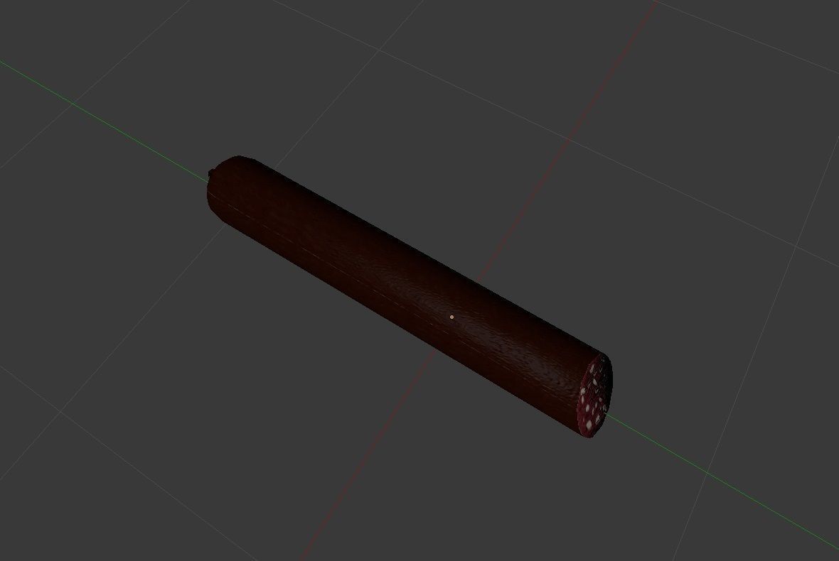 Sousage salami compilation 5in1 Low-poly 3D model_7
