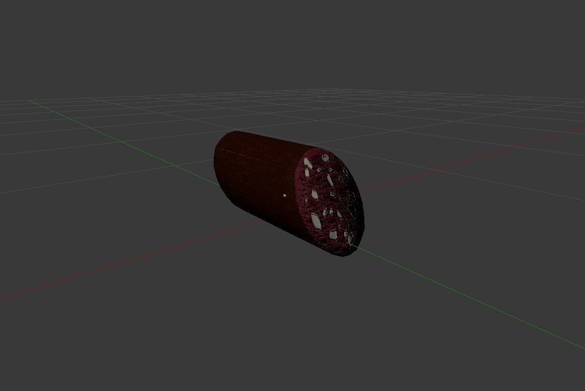 Sousage salami compilation 5in1 Low-poly 3D model_11