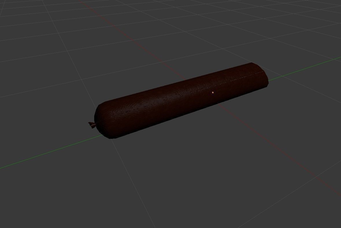 Sousage salami compilation 5in1 Low-poly 3D model_4
