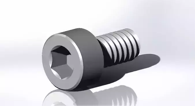  3 mm Long Socket Head Screw 3D print model