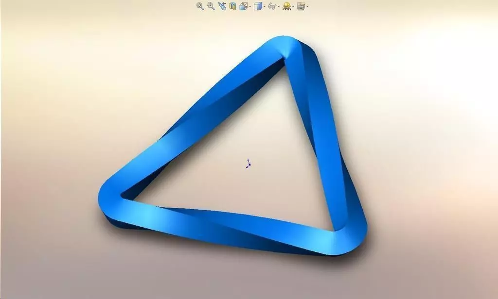 Three Sided M bius Curve Free 3D print model_0