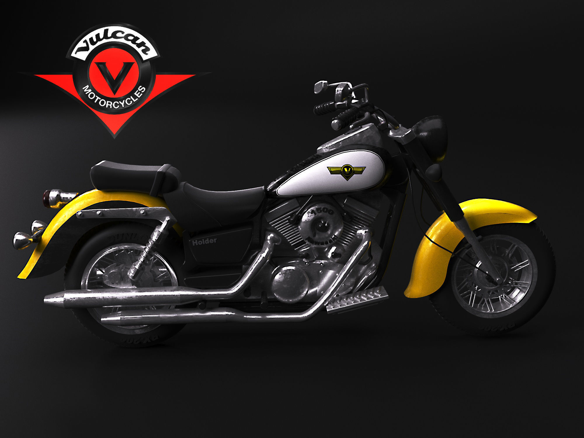 Kawasaki Motors Free 3D model_1