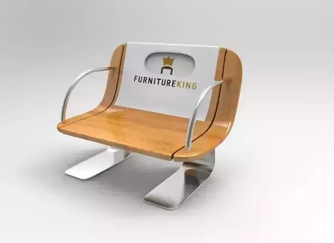 garden chair Low-poly 3D model