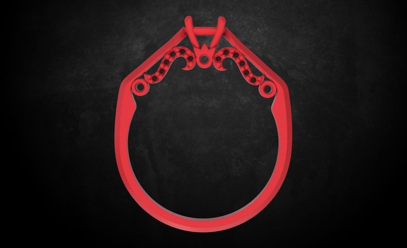 Ring with stones many size 183 3D print model_11