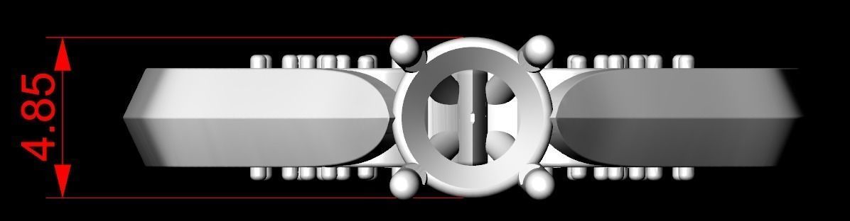 Ring with stones many size 183 3D print model_14