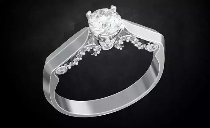 Ring with stones many size 183 3D print model