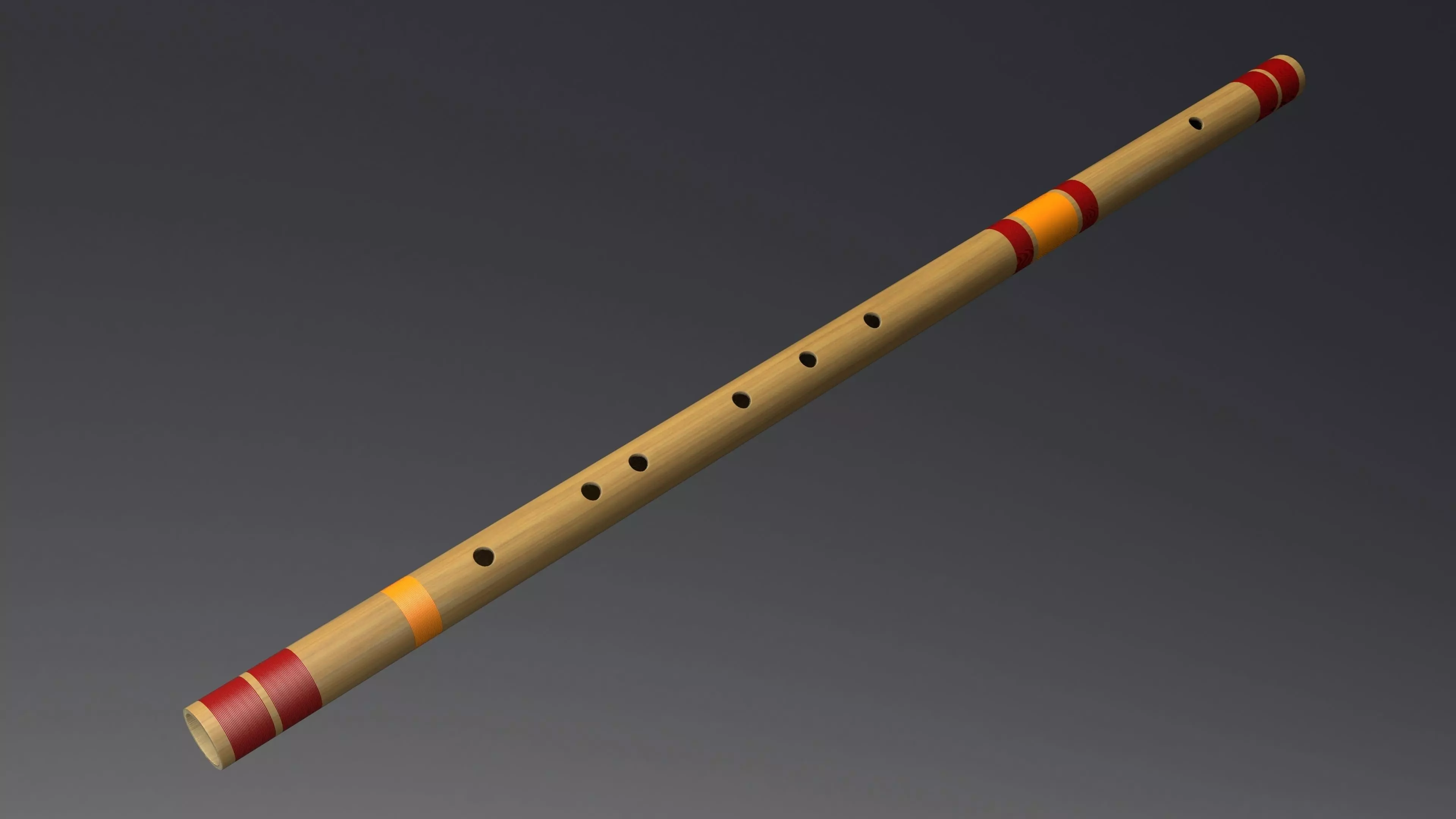 Indian Bamboo Flute 3D model_0