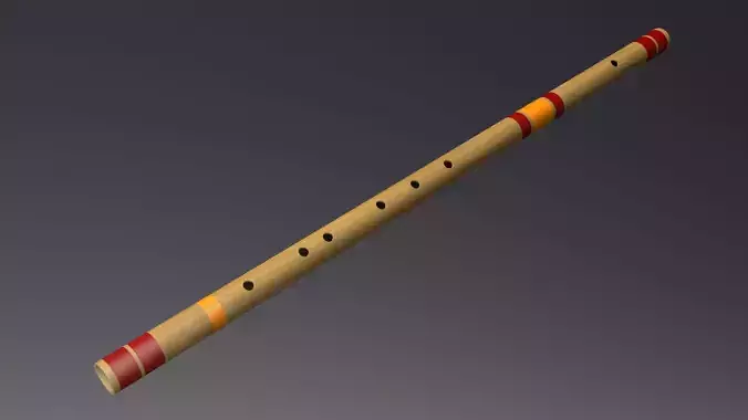 Indian Bamboo Flute 3D model