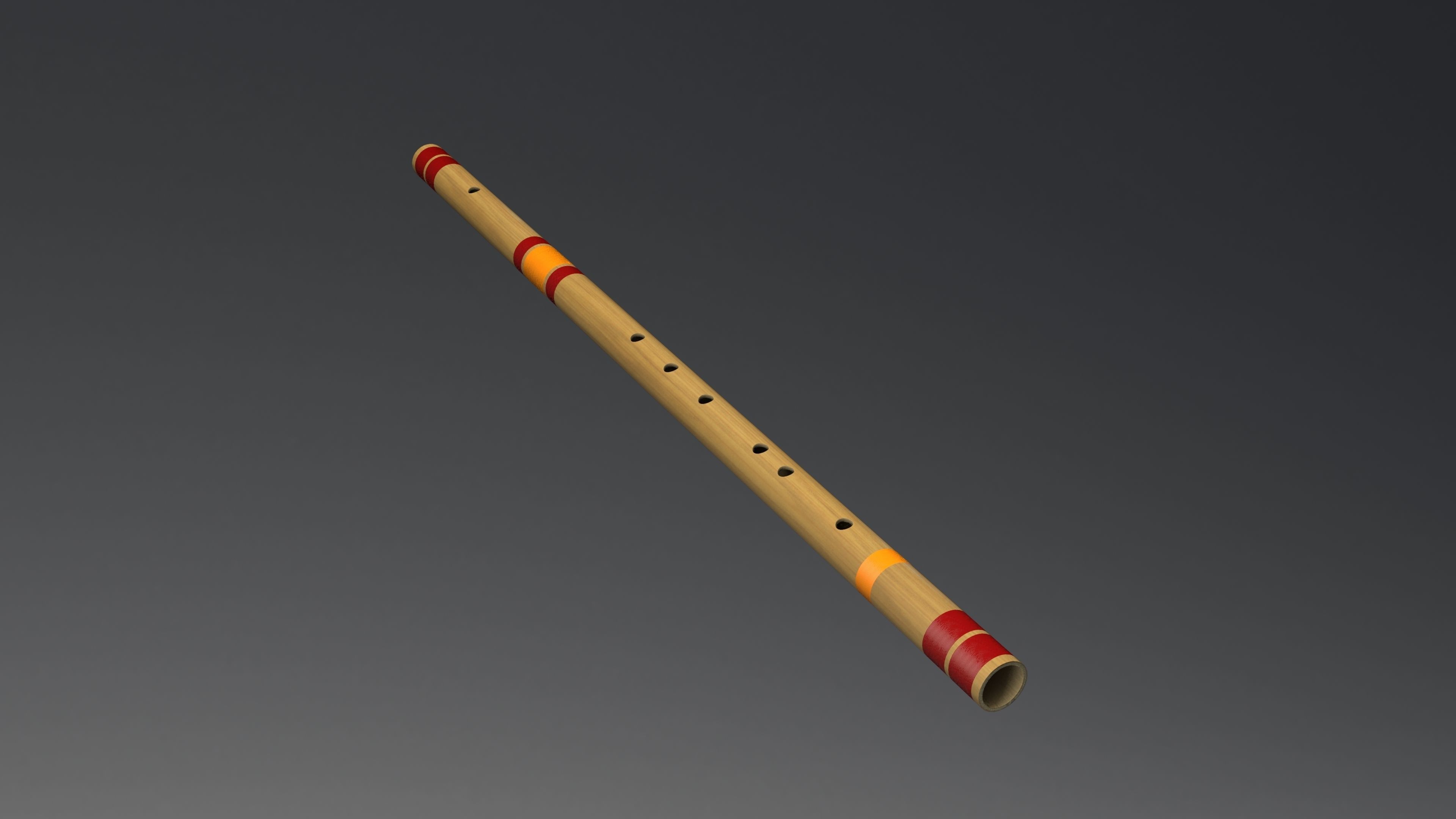 Indian Bamboo Flute 3D model_1