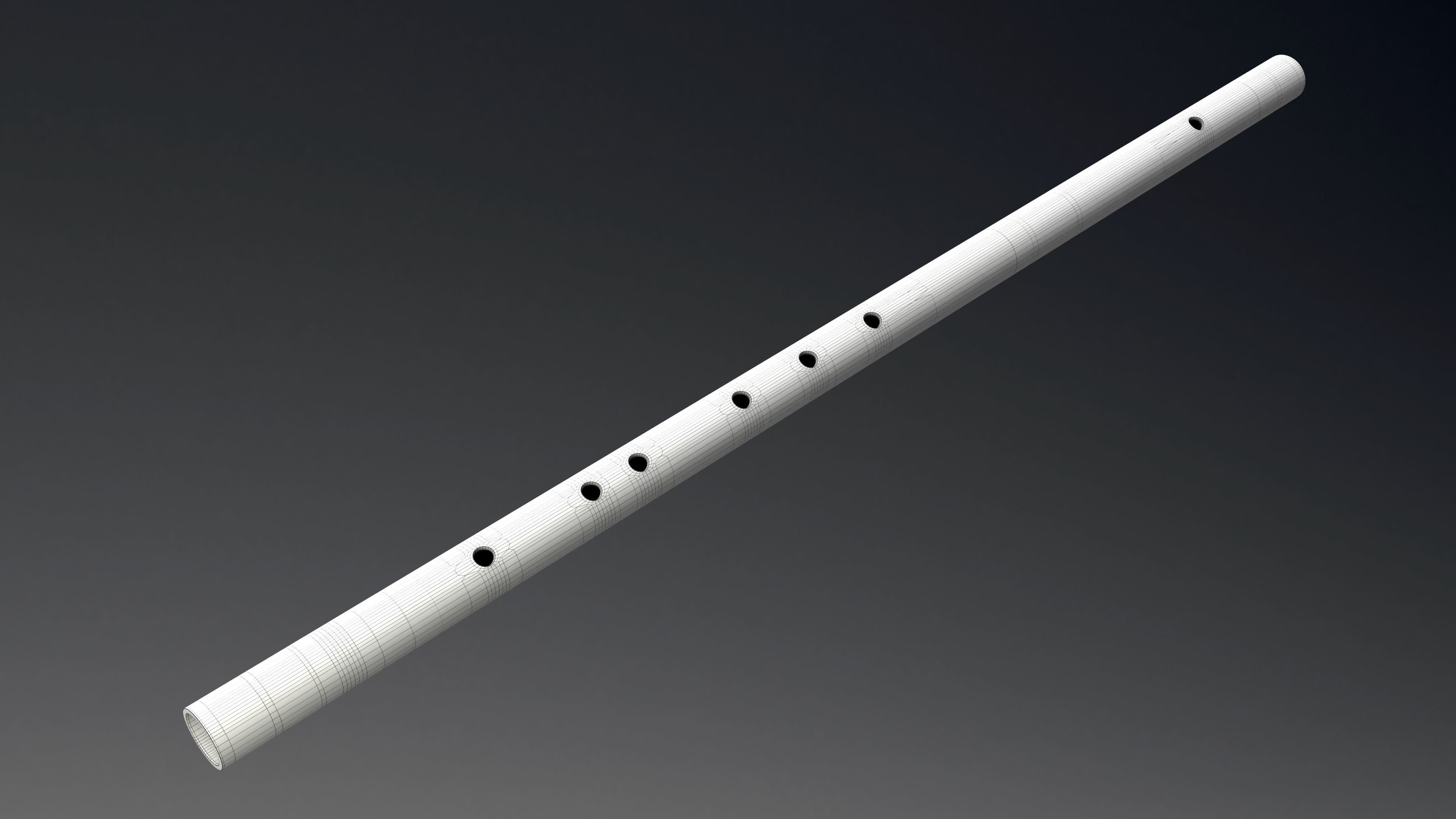 Indian Bamboo Flute 3D model_2
