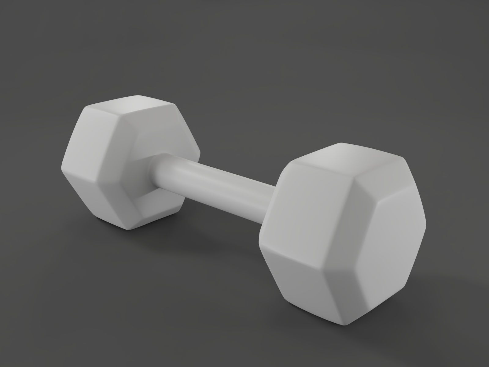 Dumbbell metal 3D model_1