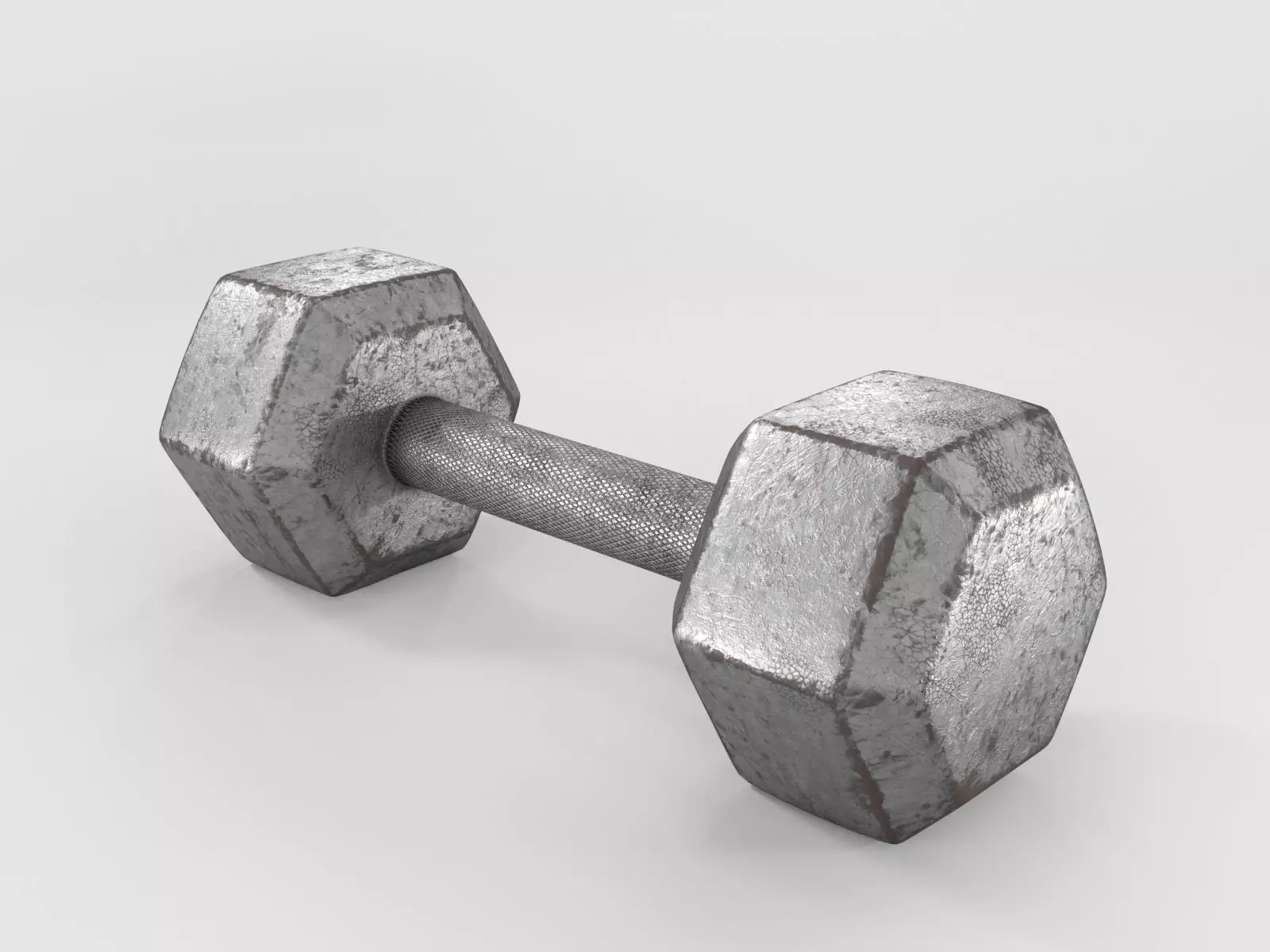 Dumbbell metal 3D model_0