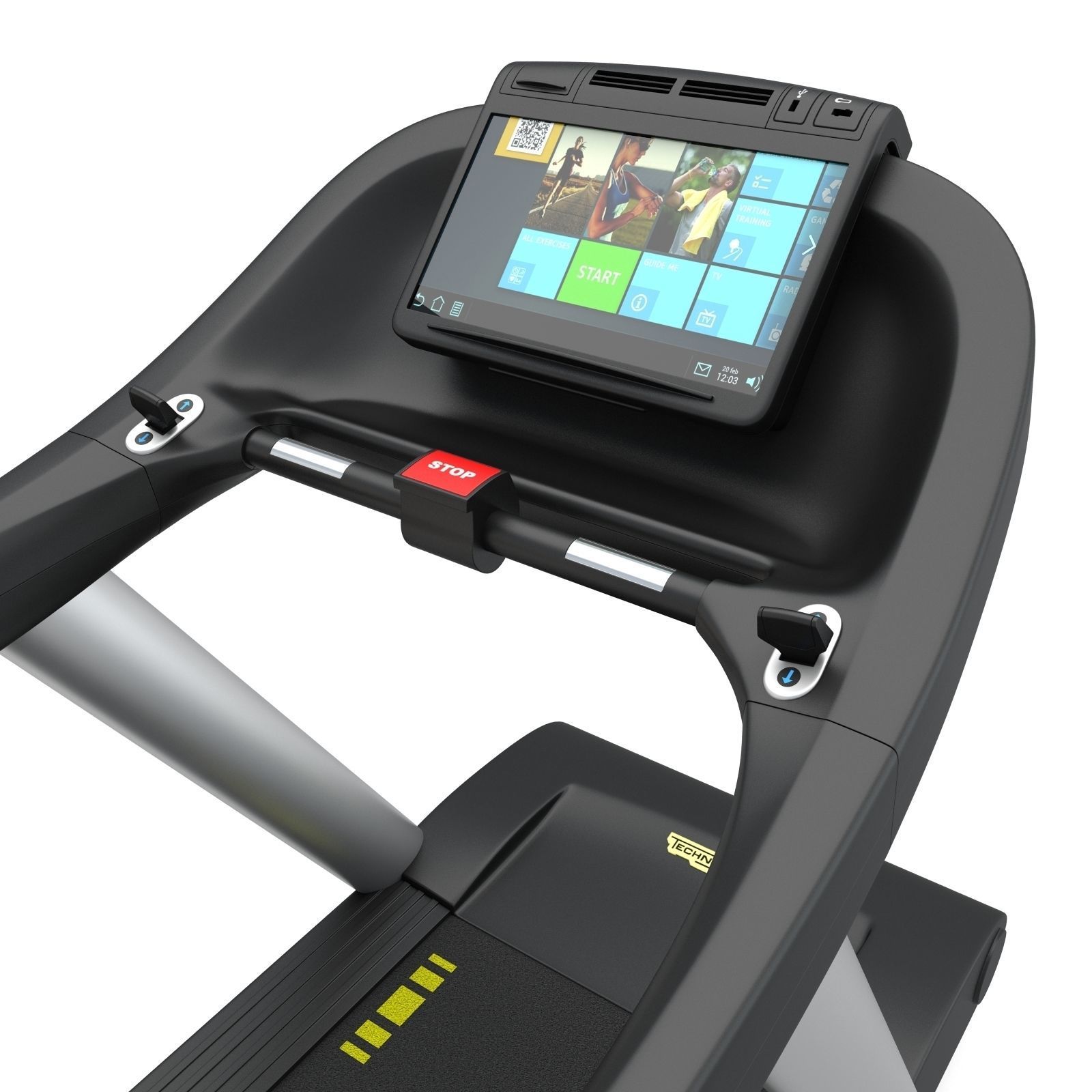 Technogym Excite Run 1000 Medical Treadmill 3D model_1