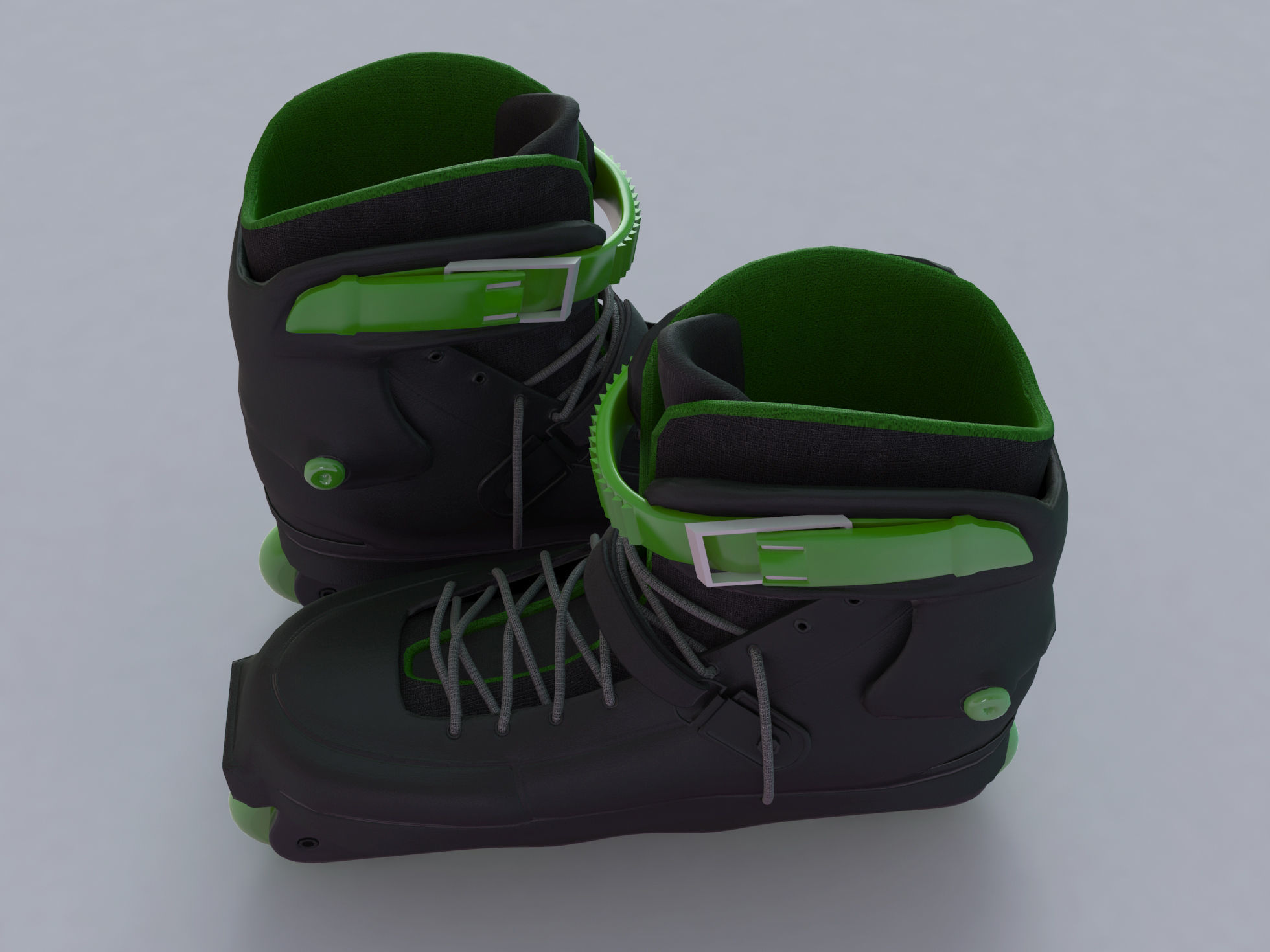 Rollers pair of roller skates 3D model_3