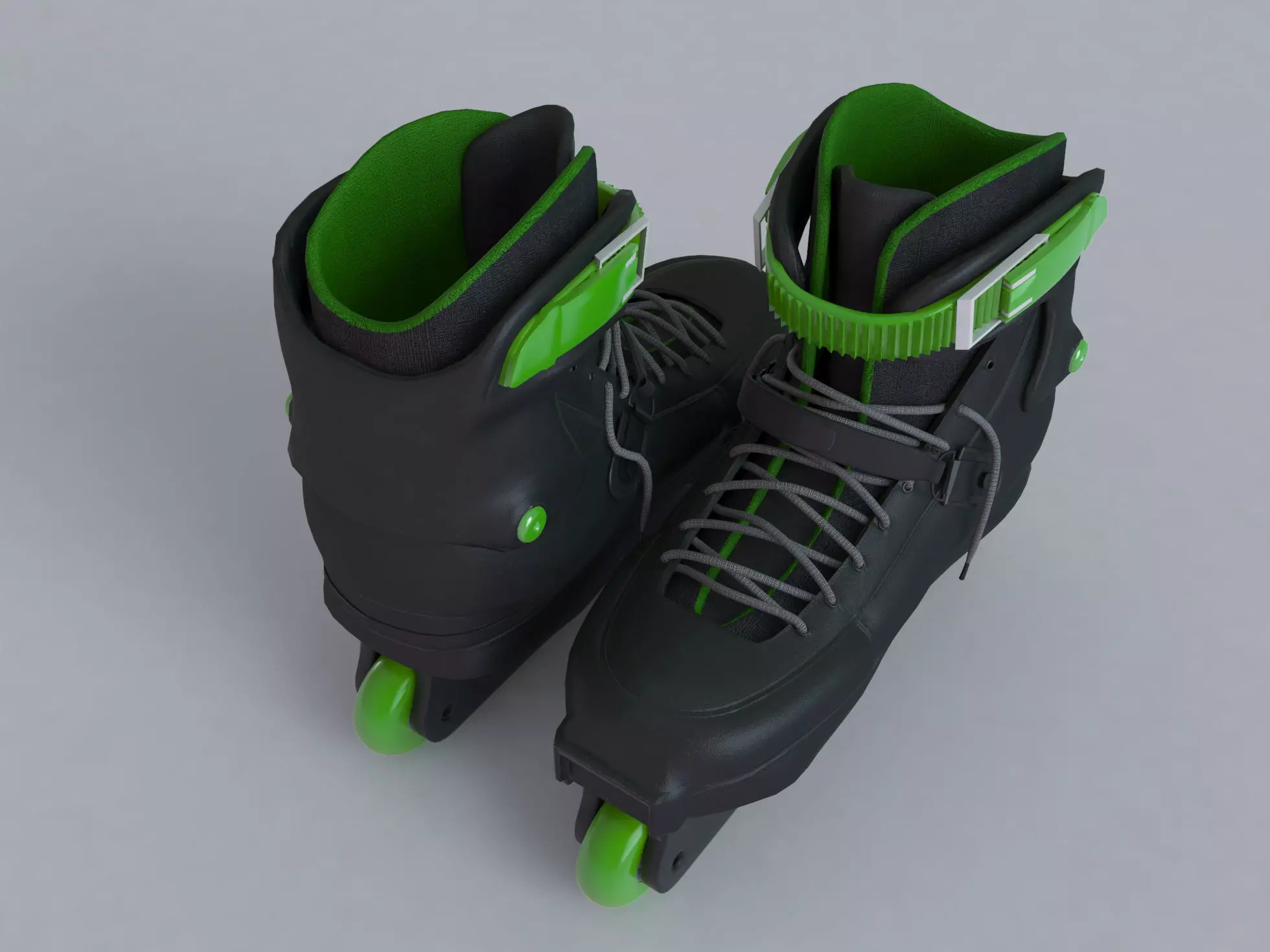 Rollers pair of roller skates 3D model_0